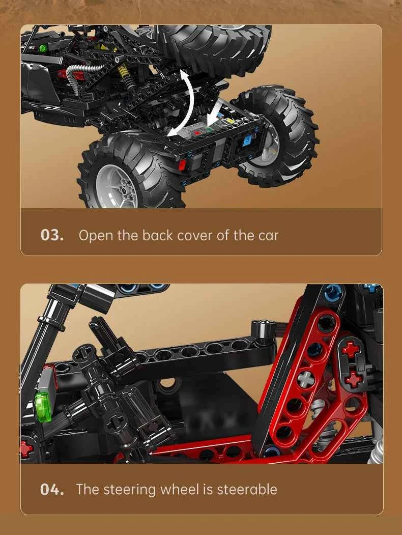 Mould King 18038 Remote‑Control Bigfoot Climbing Car - Limetastore