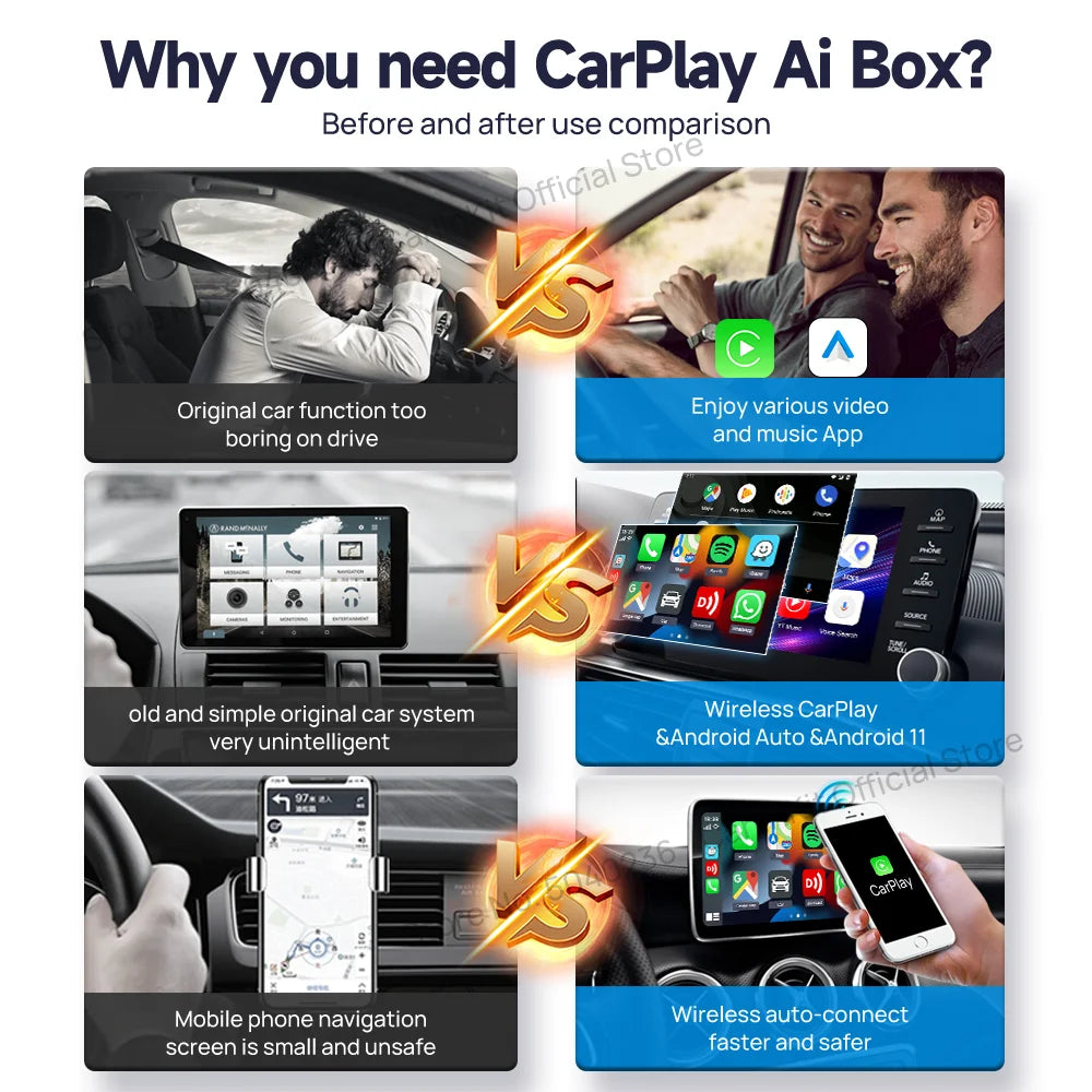 CarlinKit Android 11 Wireless CarPlay AI Box