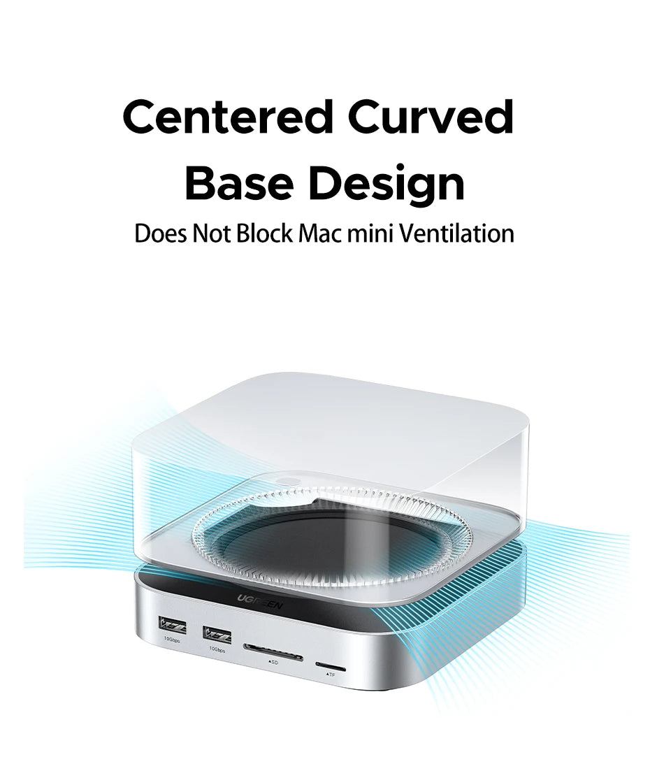 UGREEN USB‑C Docking Station for Mac Mini M4/M4 Pro with M.2 NVMe SSD Enclosure