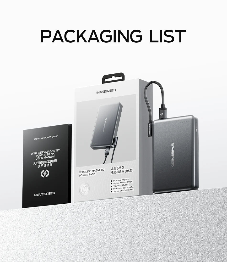MOVESPEED P07Pro Semi-Solid-State Power Bank 10000mAh MagSafe
