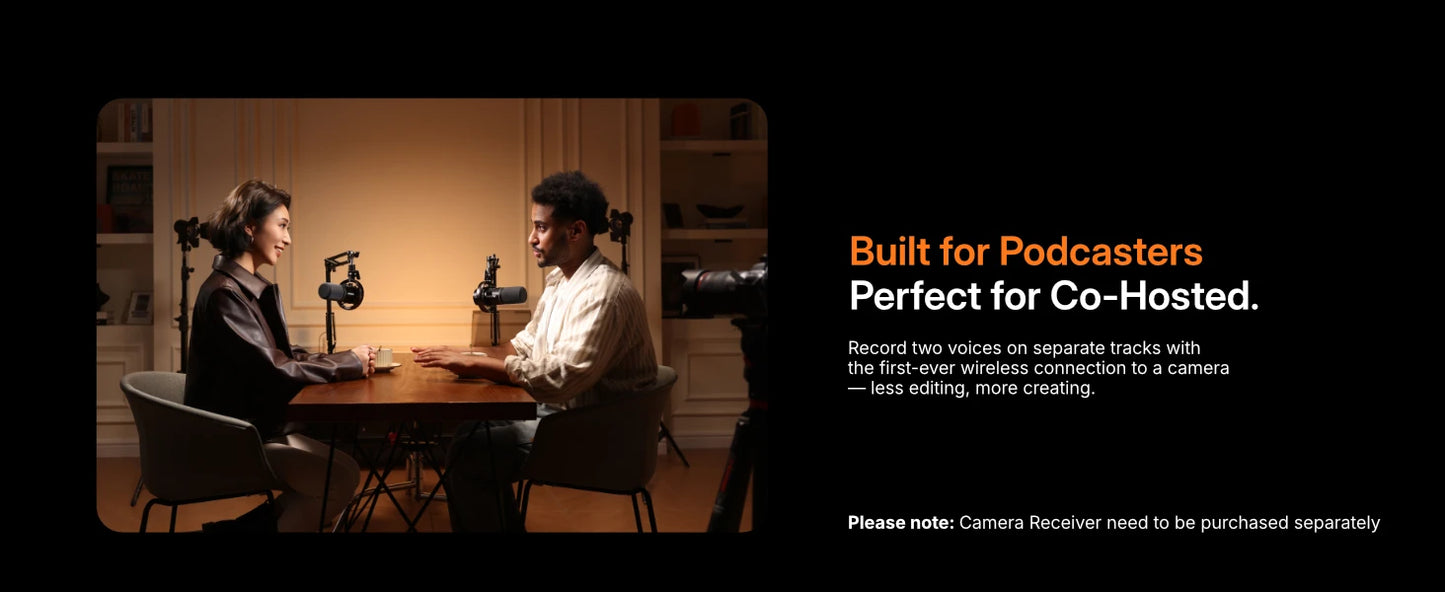 Maono PD200W – Hybrid Wireless Dynamic Podcast Microphone | XLR/USB Mic for PC, Phone & Camera