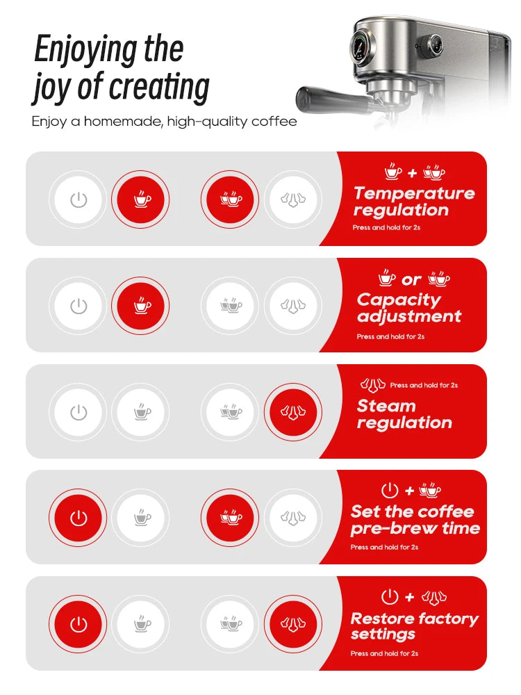 HiBREW H10B – Izjemno tanek aparat za espresso s 20 bari | Polavtomatski kavni aparat z nastavljivo temperaturo