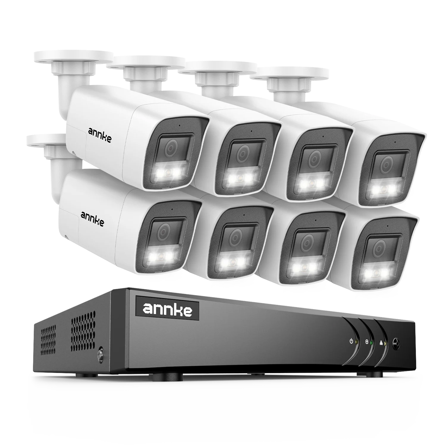 ANNKE 3K 5‑in‑1 8CH DVR System | 5MP Cameras, Two‑Way Audio, Color Night Vision