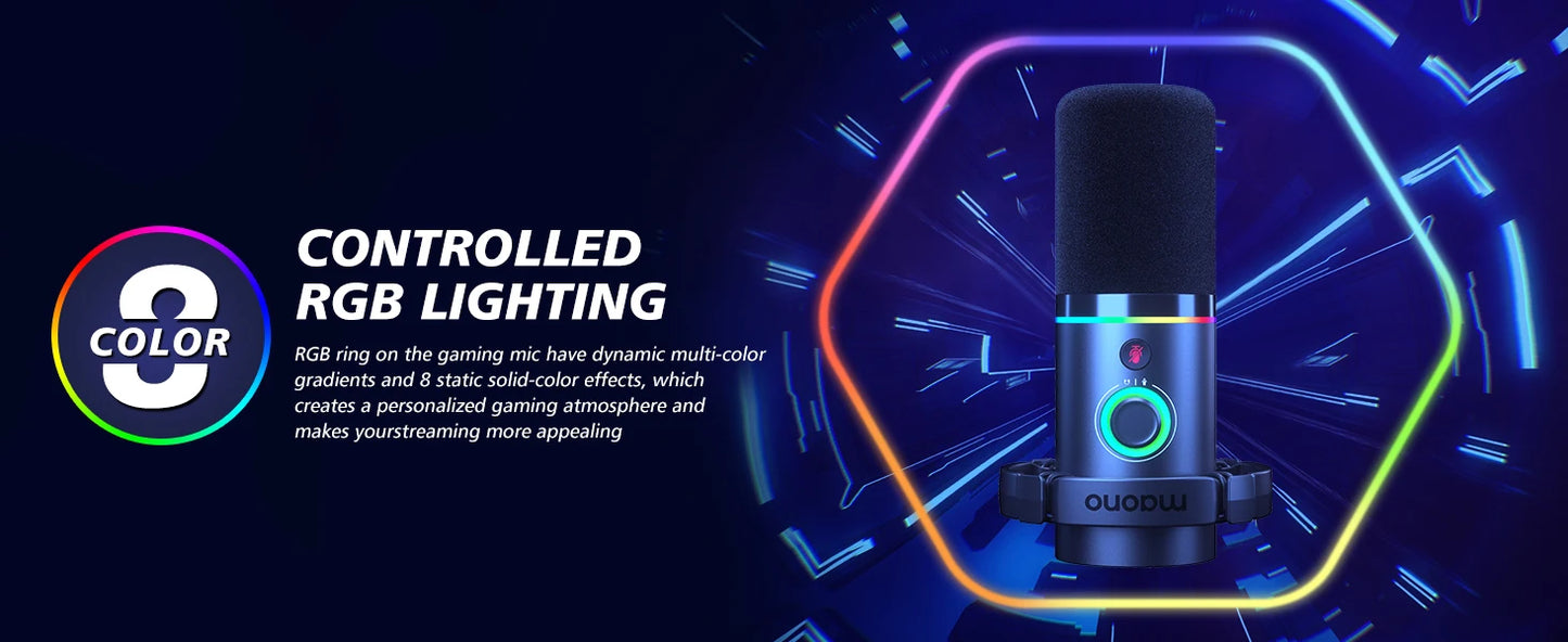 Maono PD200XS – XLR/USB Dynamic Podcast Microphone | Dual‑Mode Studio Mic with Maonolink Software, Gain Knob & Noise Control for Recording & Streaming