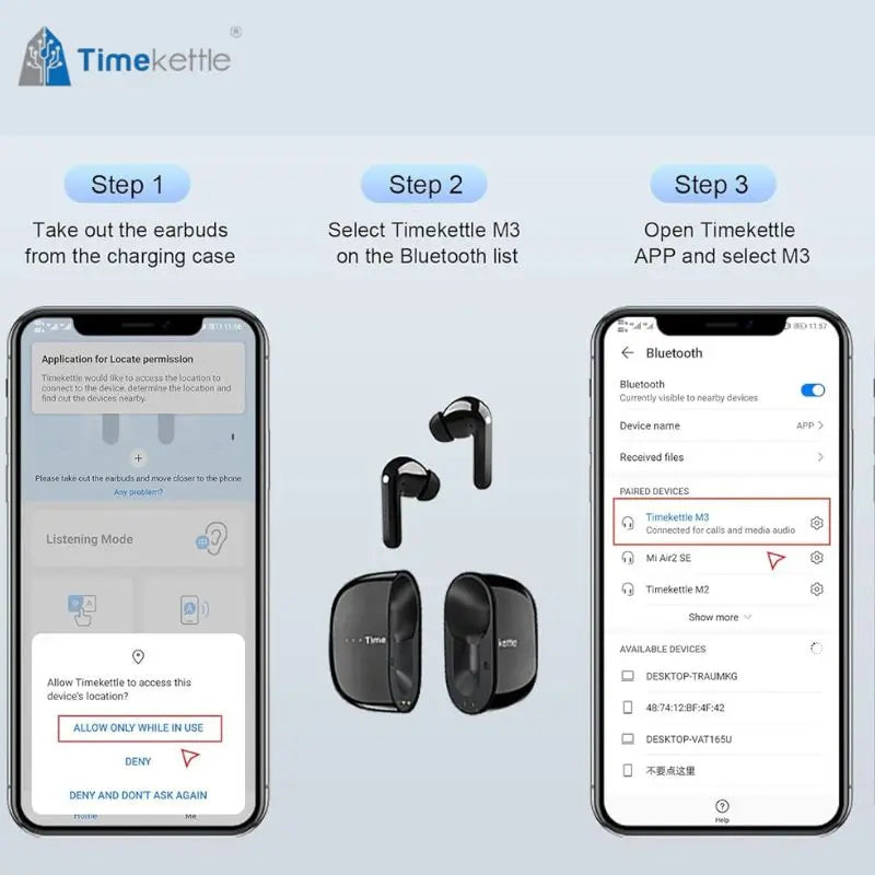 Timekettle M3 Translator Earbuds 43 Languages Two-Way Translation