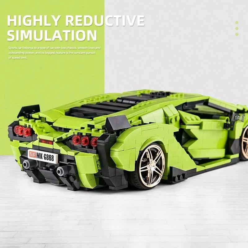 Mould King 10011 Technical Sian Sport Racing Car Building Blocks — DIY Assembly Gift - Limetastore