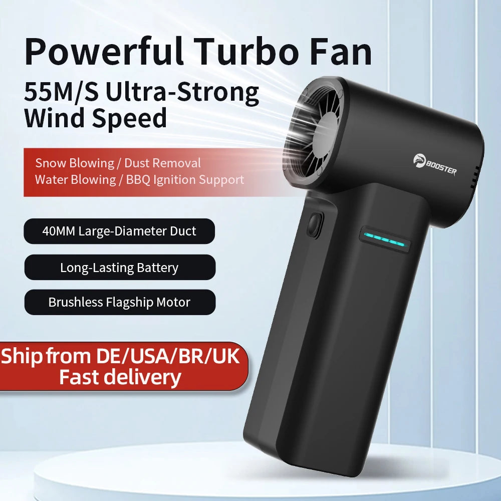 Booster TF40 Turbo Fan – Brushless High‑Speed Portable Air Blower