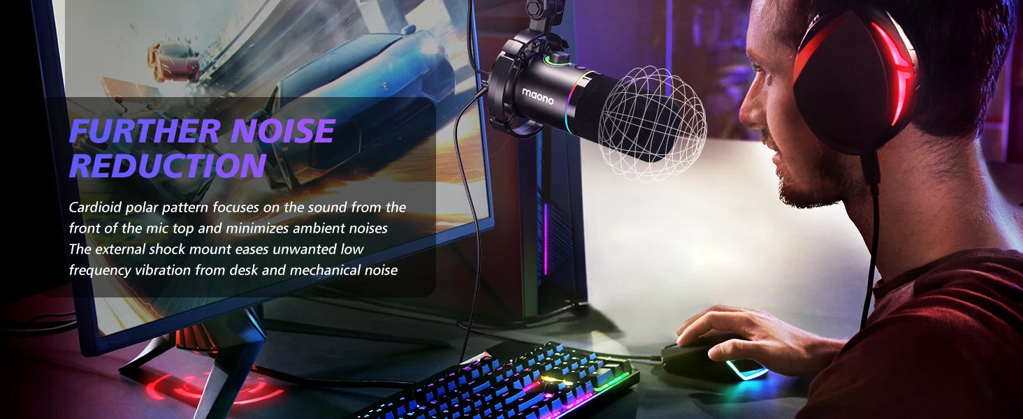 Maono PD200XS – XLR/USB Dynamic Podcast Microphone | Dual‑Mode Studio Mic with Maonolink Software, Gain Knob & Noise Control for Recording & Streaming