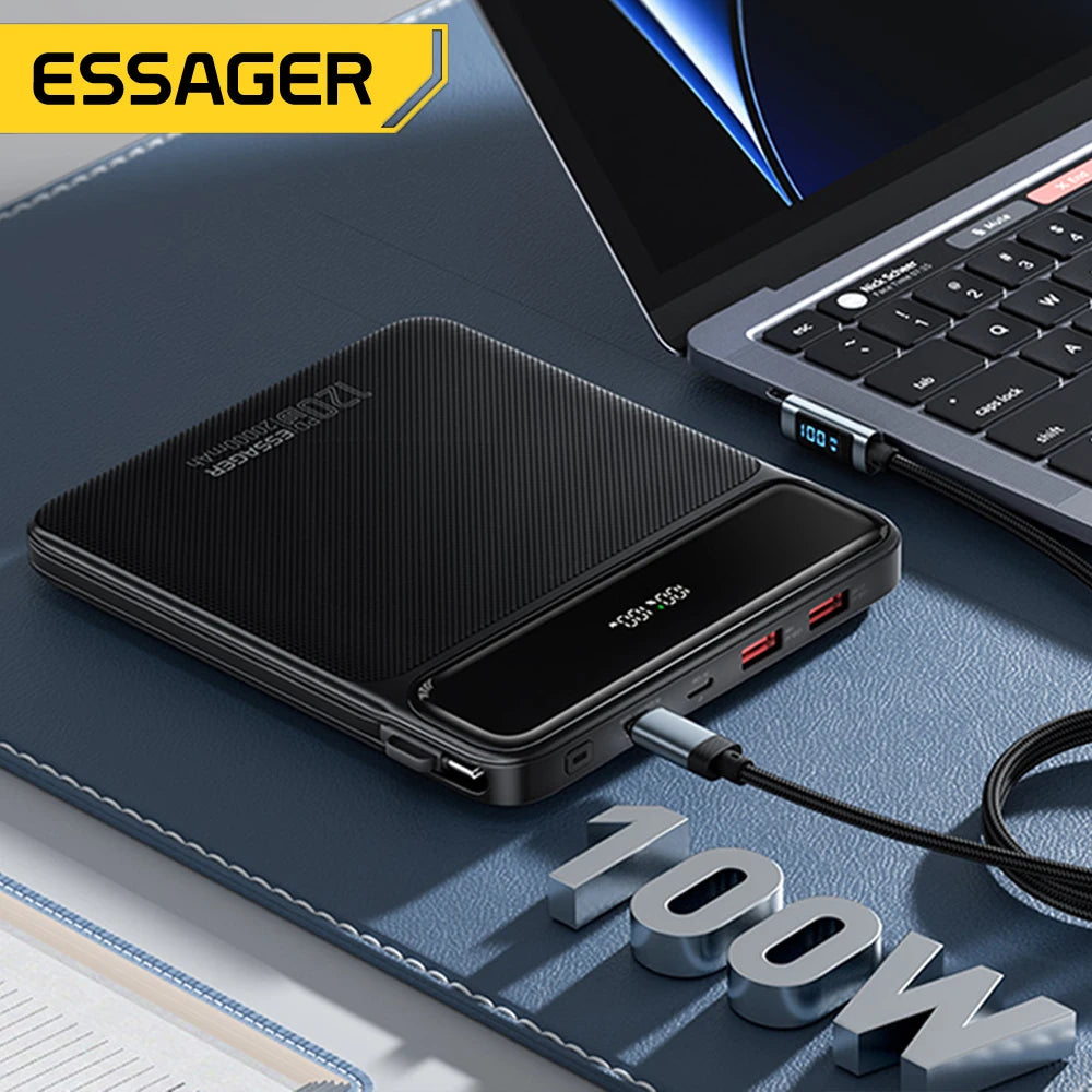 Essager 100W 20000mAh Power Bank – PD Fast Charging Portable External Battery