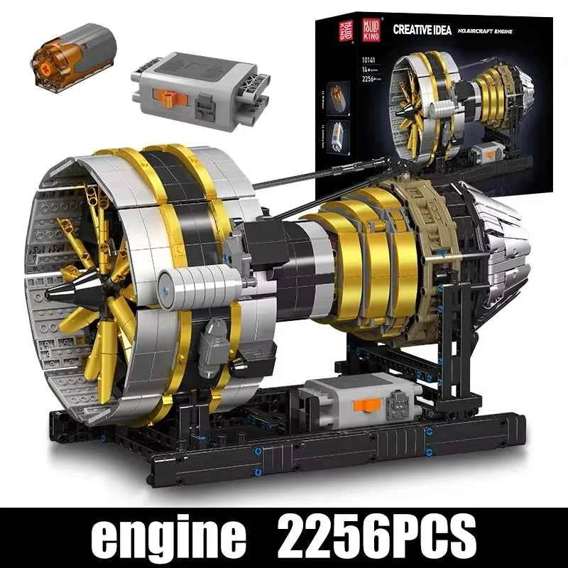 Mould King 10141 Motorized Aircraft Engine Building Set | Technical Jet Model - Limetastore