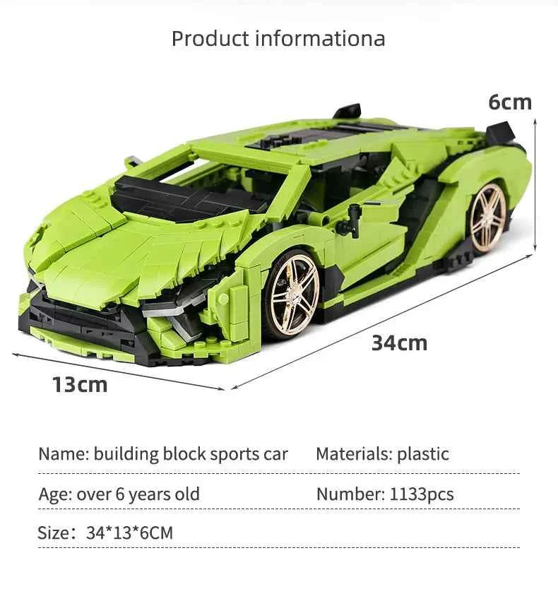 Mould King 10011 Technical Sian Sport Racing Car Building Blocks — DIY Assembly Gift - Limetastore