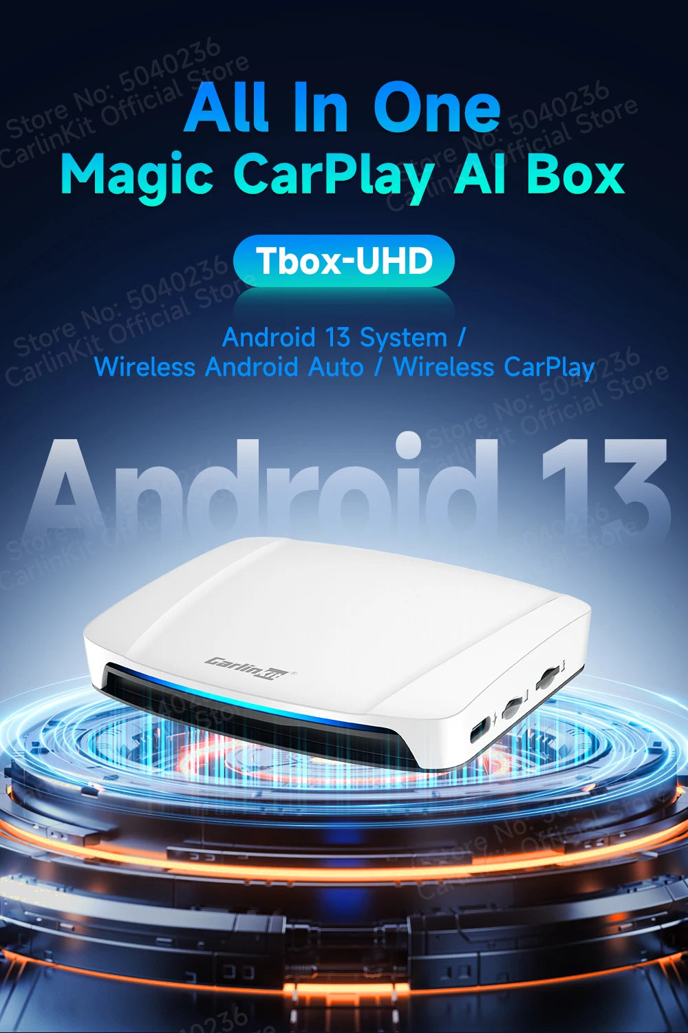 CarlinKit Android 13 SDM660 HDMI Wireless CarPlay AI Box