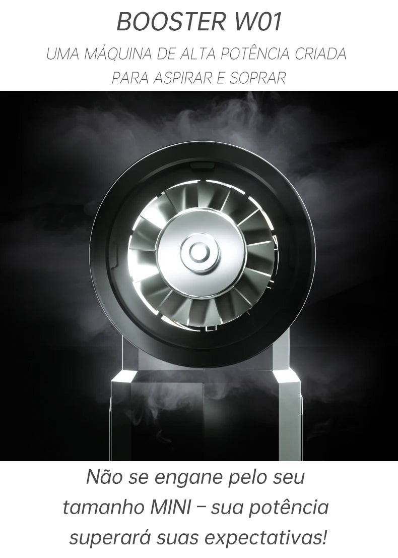 Booster W01 Mini Turbo Fan – 100,000 RPM Brushless Jet Fan | Ultra‑Powerful Handheld Air Blower
