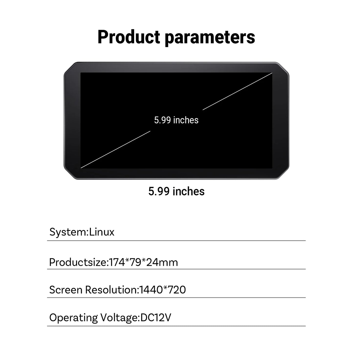 OTTOCAST Express C6 6" Motorcycle Wireless CarPlay Display