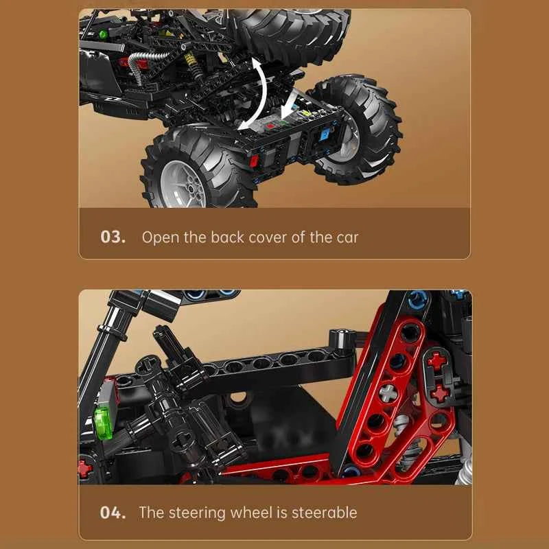 Mould King 18038 Remote‑Control Bigfoot Climbing Car - Limetastore