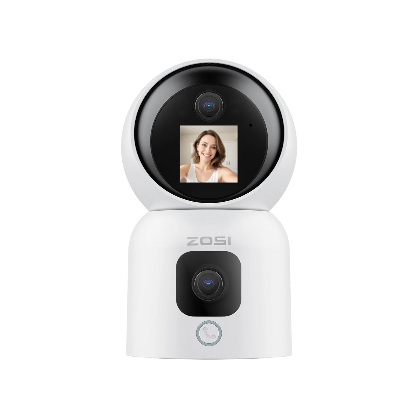 ZOSI Smart Baby Cam – WiFi PTZ Indoor Camera with AI Auto‑Tracking, 360° Panoramic View