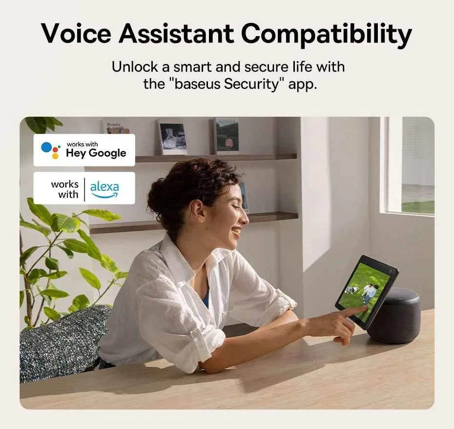 Baseus Security S2 Outdoor Camera 4K Clarity Solar Wireless Wifi Camera Smart Face ID IP67 Waterproof 145°FOV Smart App Control - Limetastore