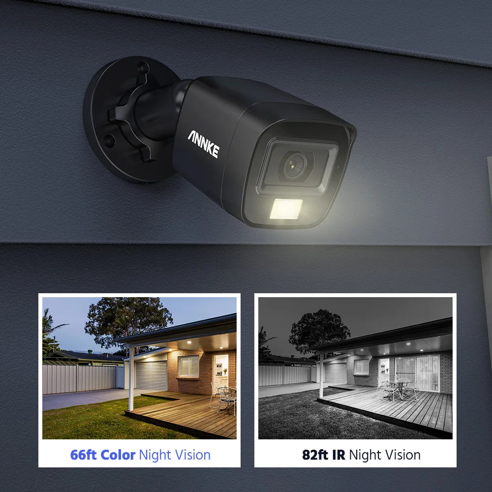 ANNKE 5MP Lite CCTV System | H.265+ 8CH DVR, 3K Analog Cameras, Color Night Vision