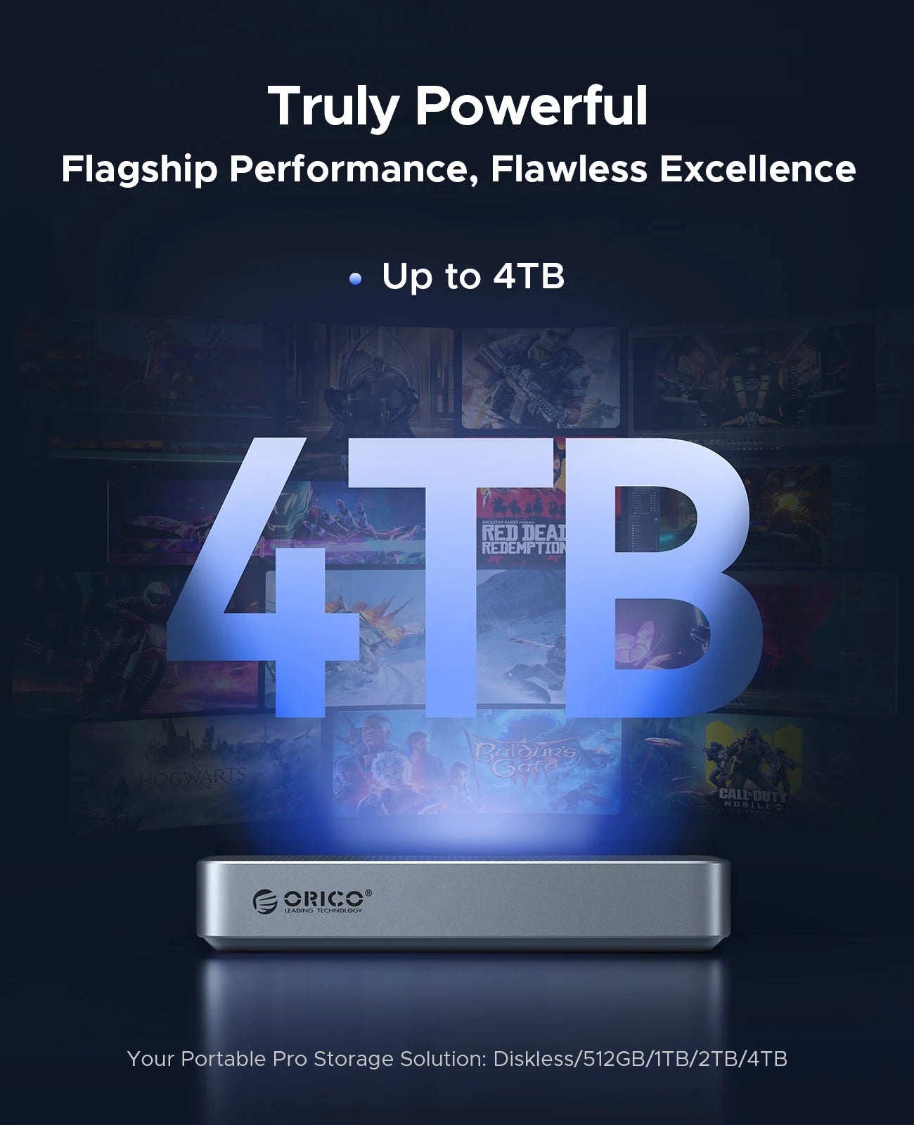 ORICO 80Gbps Thunderbolt 5‑Compatible M.2 NVMe SSD Enclosure with JHL9480 Chip