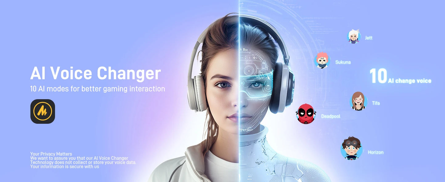 Maono DM40 – Wireless USB Condenser Microphone | AI Voice Changer, Noise Reduction & RGB Mic for Gaming, Streaming & PC Recording