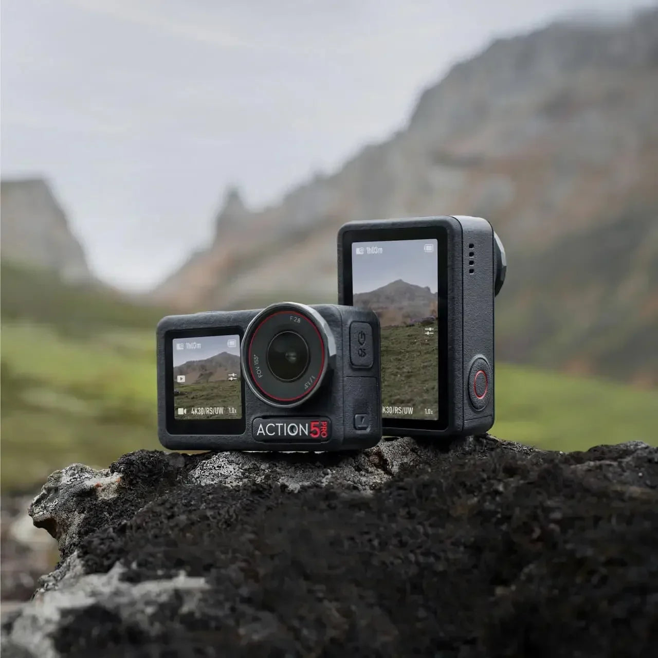 DJI Osmo Action 5 Pro – 1/1.3" Sensor, Dual High‑Brightness OLED Touchscreens