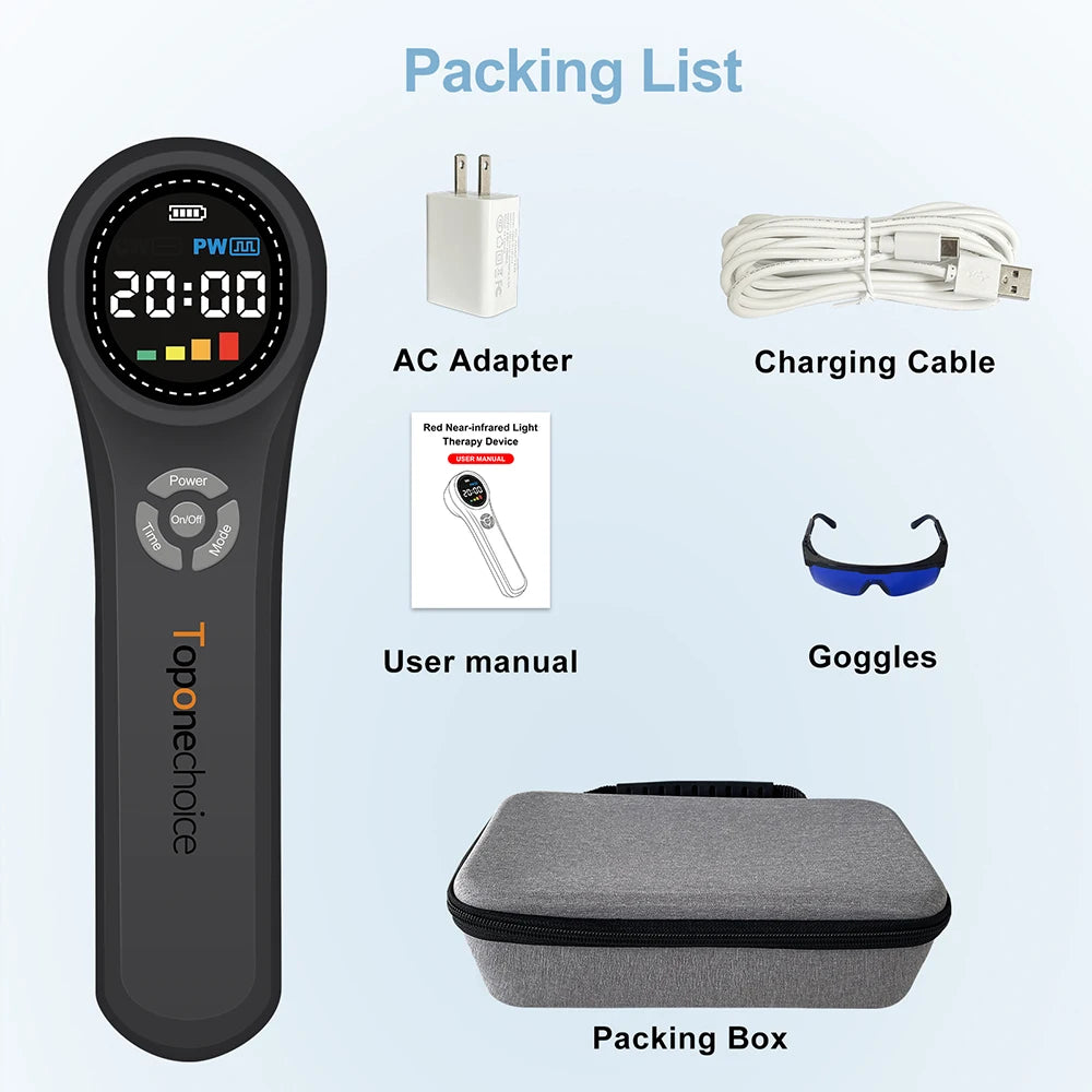Professional High-Power Cold Laser Therapy Device – 1760mW Triple Wavelength (660nm 810nm 980nm)