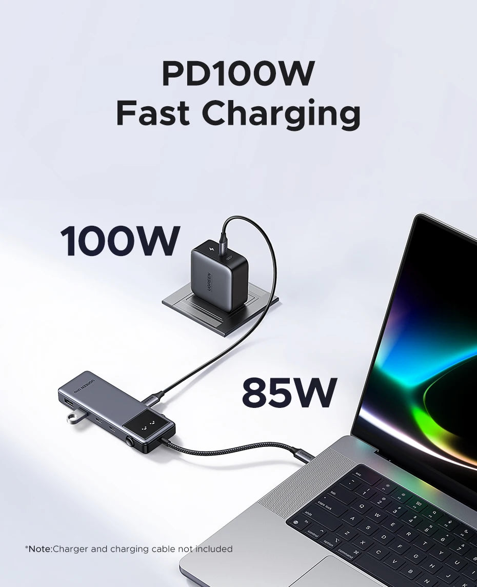 UGREEN Uno 6‑in‑1 USB‑C Hub with 4K60Hz HDMI, 10Gbps USB 3.2, PD100W