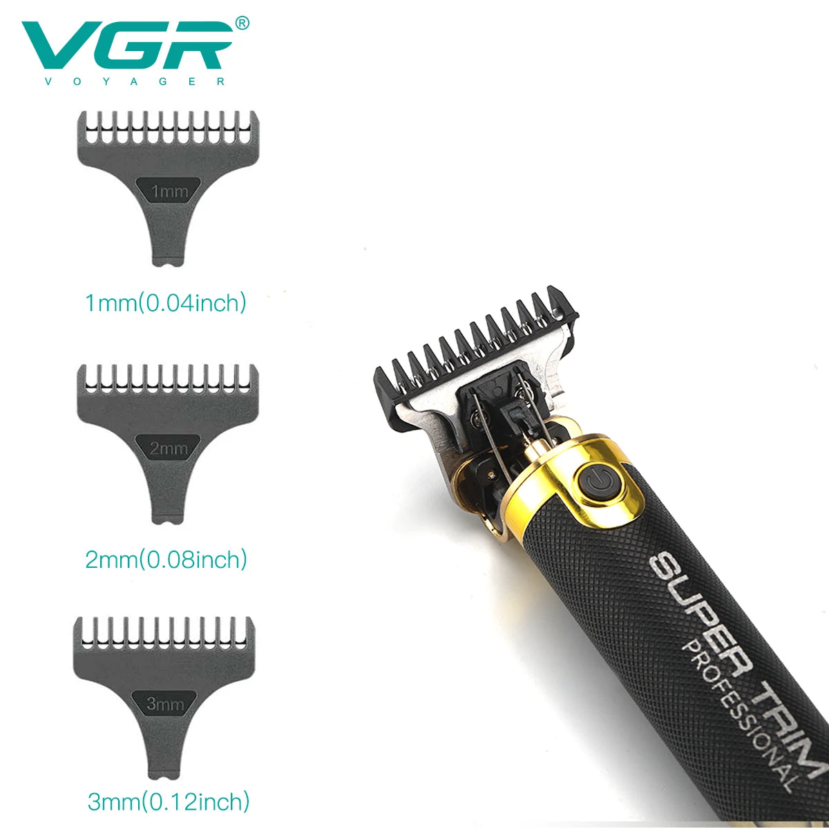 VGR Professional Hair Clipper T9 Hair Cutting Machine Cordless Haircut Machine Rechargeable Bald Barber Trimmer for Men V-082