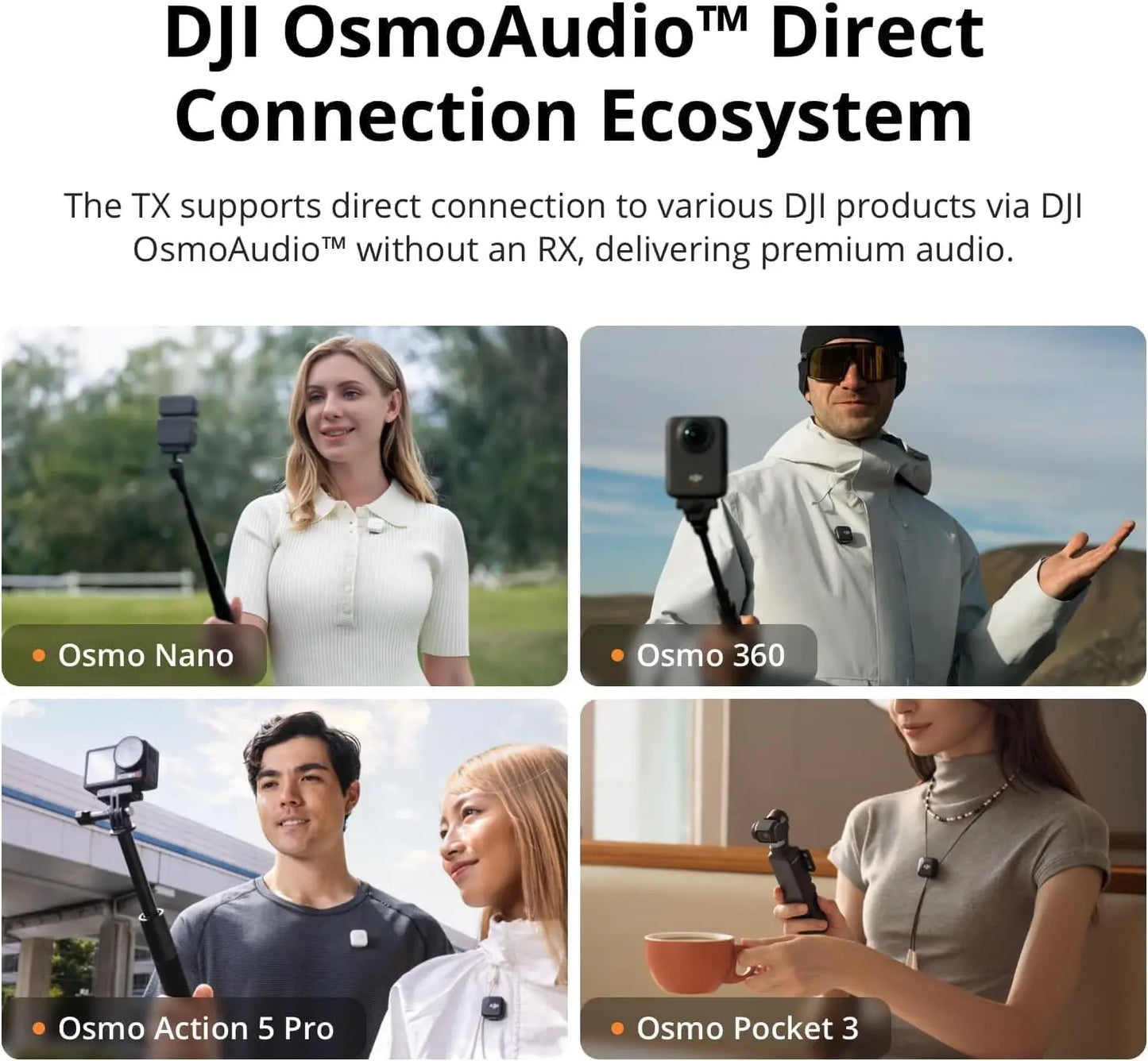DJI Mic Mini Transmitter & Mobile Phone Receiver Combo – Original DJI Wireless Audio Kit
