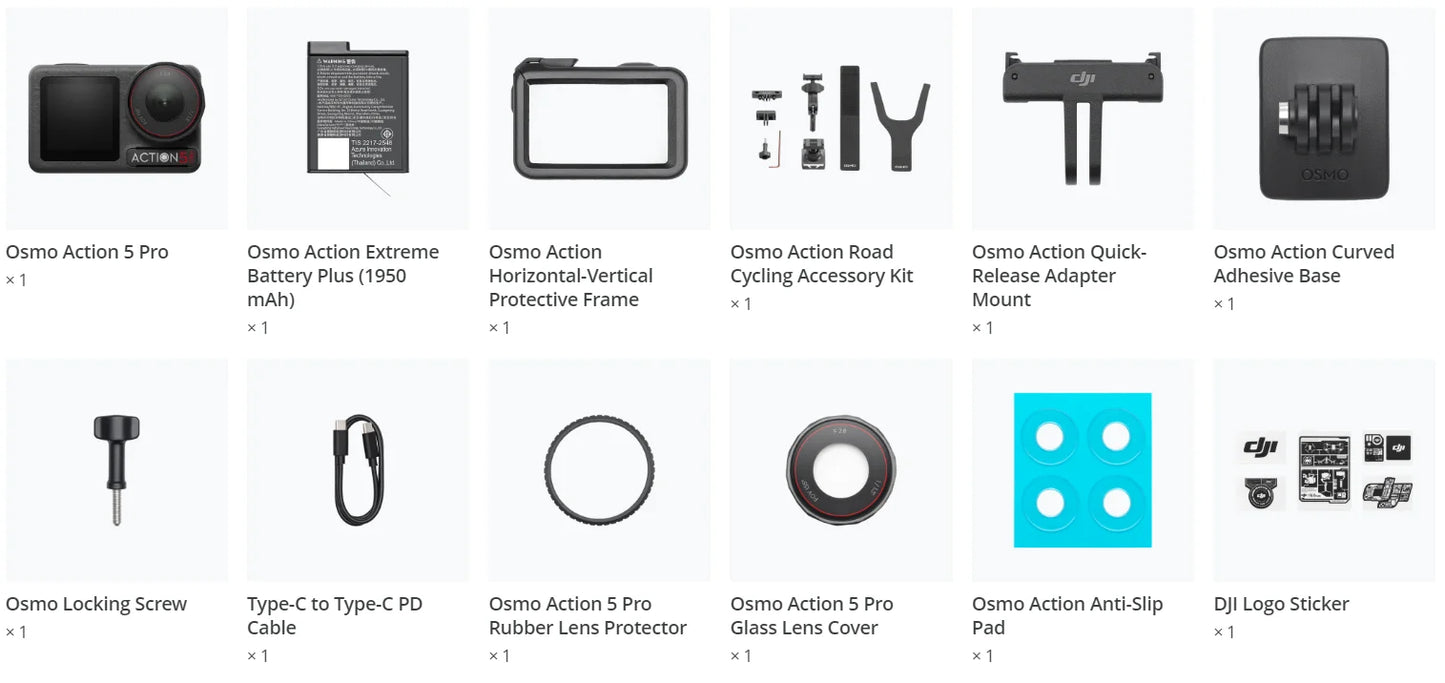 DJI Osmo Action 5 Pro – 1/1.3" Sensor, Dual High‑Brightness OLED Touchscreens