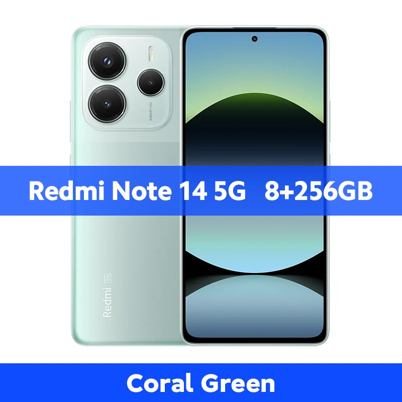 FR Warehouse Xiaomi Redmi Note 14 5G Smartphone Global Version NFC 108MP 8GB RAM 256GB ROM Camera MTK Dimensity 7025-Ultra 45W Turbo Charging - Limetastore
