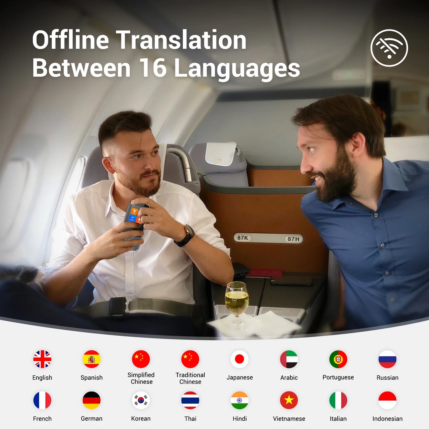 Wooask W09 Translator Device 144 Languages 16 Offline 97% Accuracy
