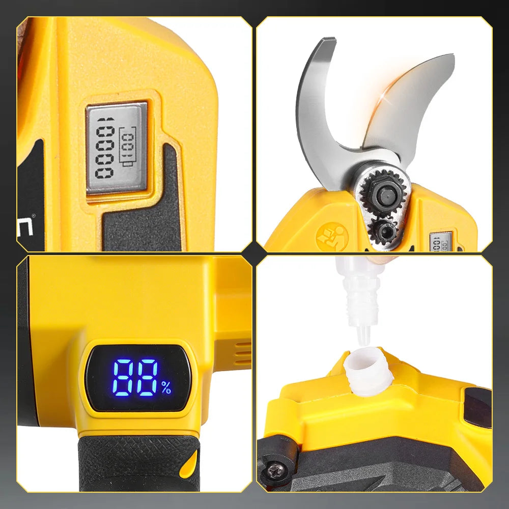 MELLWIN Brushless 4IN1 Telescoping Pole 8 Inch Chainsaw & 32MM Pruning Shears Set Garden Pruning Tool For Makita 18V Battery Pin - Limetastore