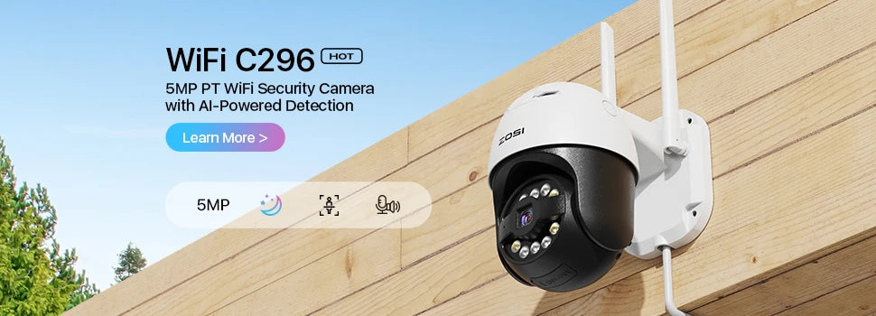 ZOSI 1080p 2MP 4‑in‑1 Security Bullet Camera – H.265, IR Night Vision, Weatherproof Outdoor