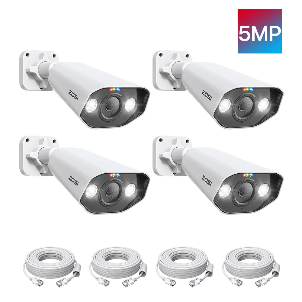 ZOSI 4K 8MP/5MP Add‑On PoE IP Camera – Ultra HD Security Cam for ZOSI 8CH & 16CH PoE