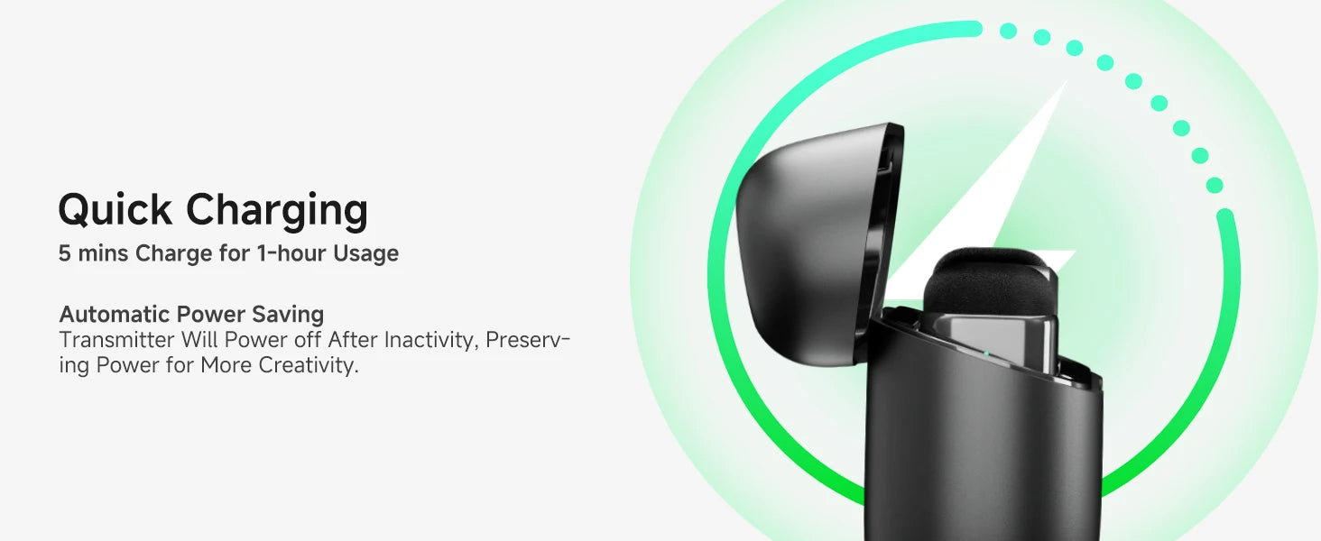 Maono T1mini – Wireless Lapel Microphone for Phones | Noise‑Cancellation, Auto‑Clipping & App Control for Professional Audio/Video Recording
