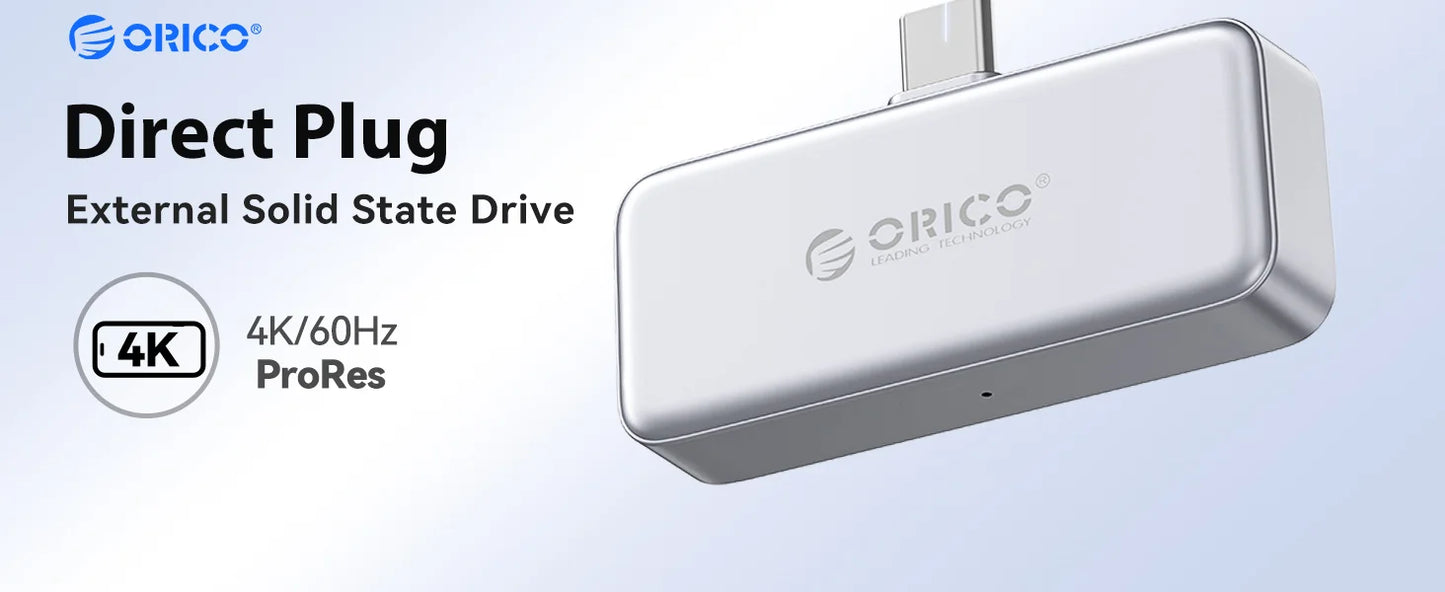 ORICO FlashPod 1TB Magnetic Mini Portable SSD with Direct USB‑C Plug