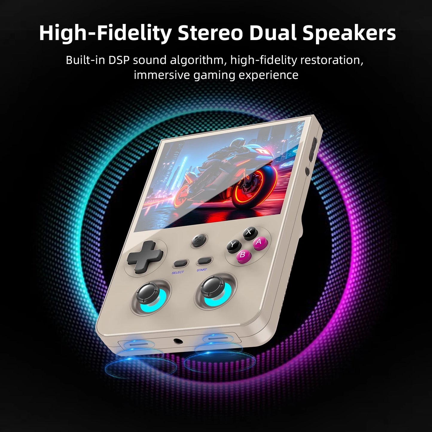 AMPOWN Anbernic RG477V Handheld Game Consoles 4.7-Inch LTPS Screen 120Hz Android 14 Portable Retro Video Gaming Player AI WIFI - Limetastore