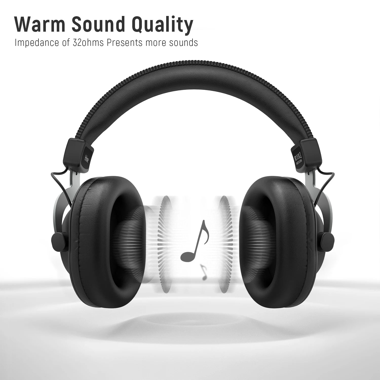 FIFINE H8 Studio Monitor Headphones | Over-Ear Wired Headset for PC & Console