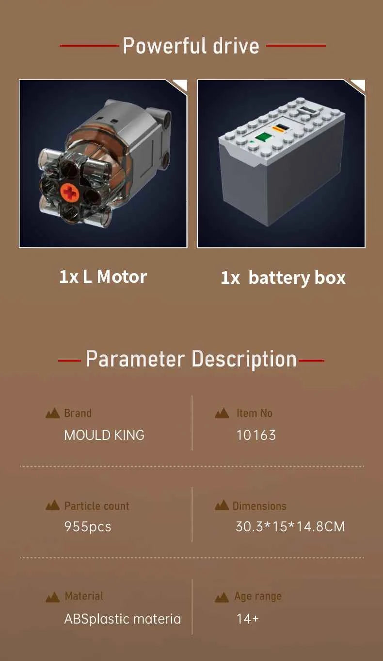 Mould King 10131 W16 Engine Building Block Set | BGT Supercar Part - Limetastore