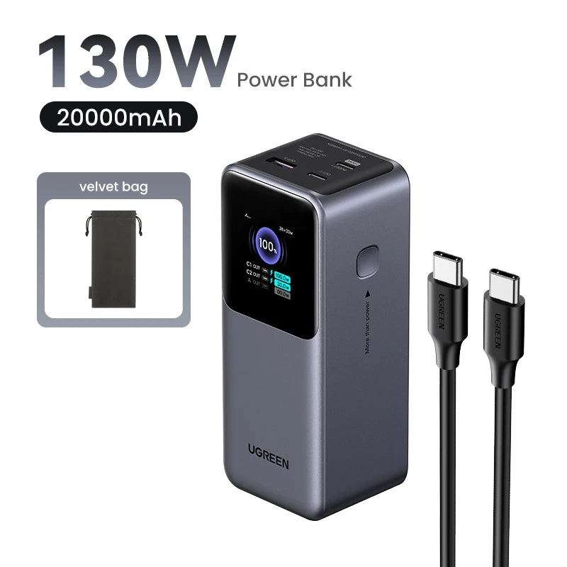 UGREEN Nexode 200W 25000mAh Power Bank – PD Fast Charging Portable External Battery