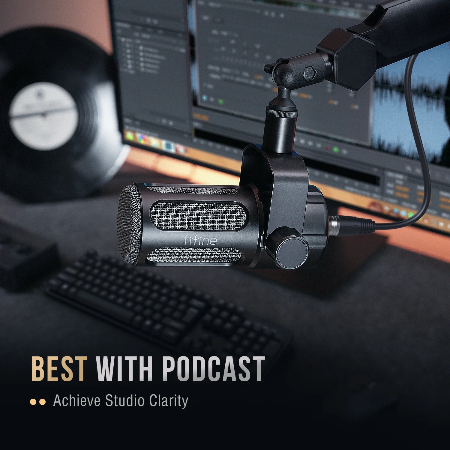 FIFINE TANK1 XLR Dynamic Microphone | Professional Podcast & Streaming Mic