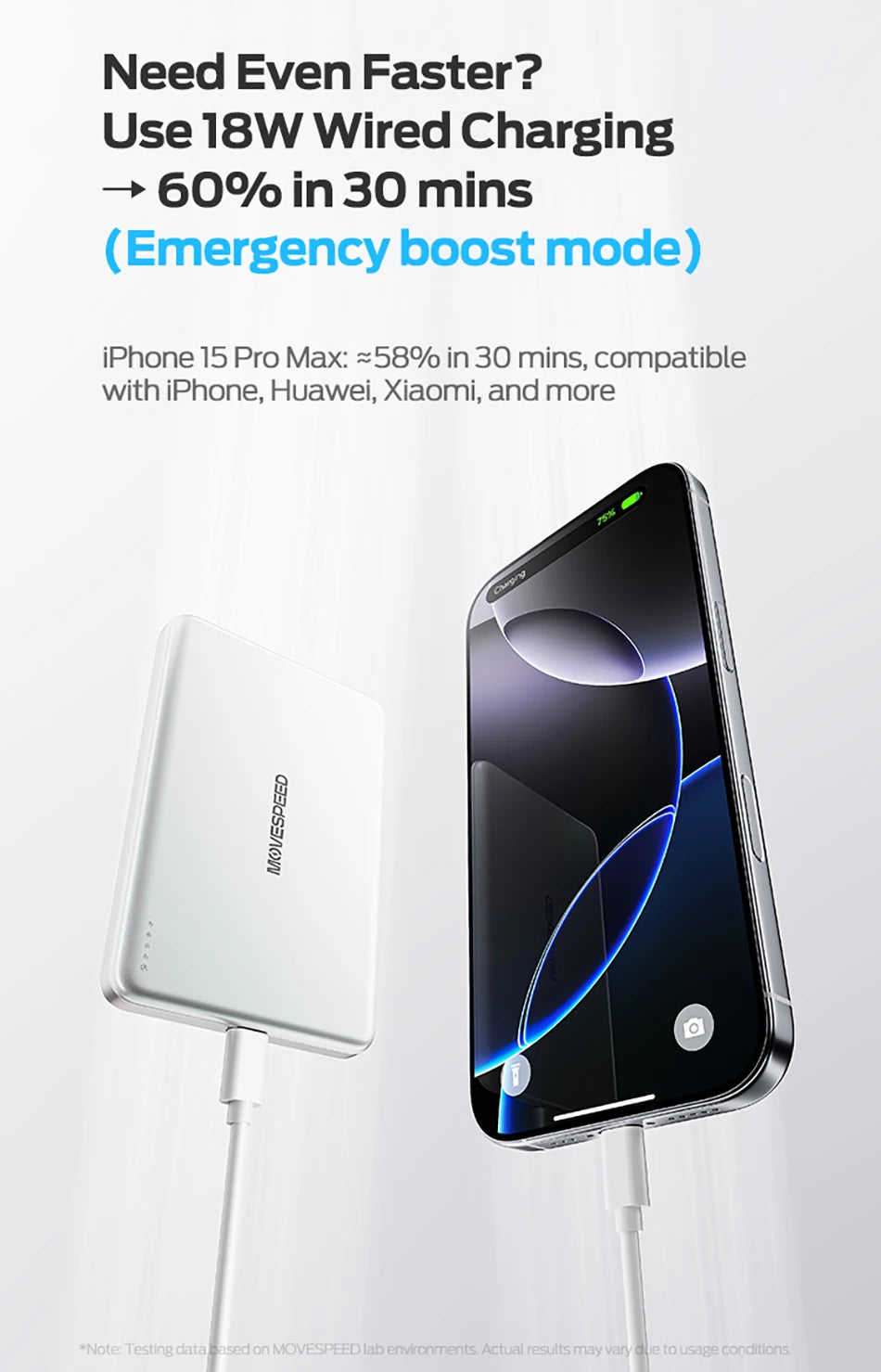 MOVESPEED Semi-Solid Battery Power Bank 5000mAh MagSafe Magnetic