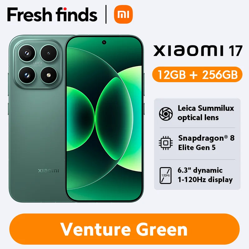 World Premiere Global Version Xiaomi 17 Smartphone 5G Snapdragon® 8 Elite Gen 5 CPU Leica Camera 6330mAh 100W HyperCharge 6.3" OLED Display - Limetastore