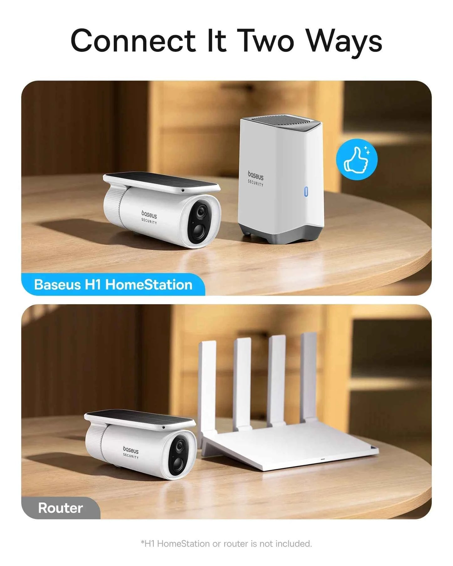 Baseus Security S1 Outdoor Camera Solar Wireless Wifi Solocam Forever Power with Sunlight-Tracking System 2K Clarity 145° FOV - Limetastore