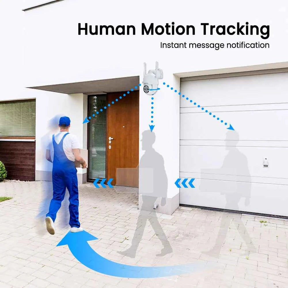 ARCCTV 3K 6MP Dual Lens Wifi Surveillance Camera Two Way Talk HD Color Night Vision Outdoor Security Camera Auto Motion Tracking - Limetastore
