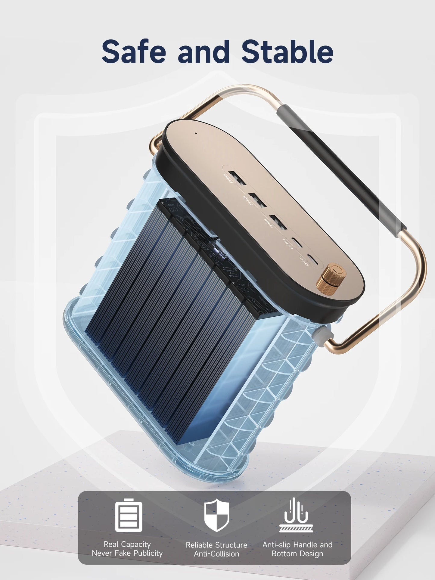 MOVESPEED 80000mAh Power Bank 100W PD Fast Charging Powerbank Portable External Battery Power Station for Camping Outdoor Laptop