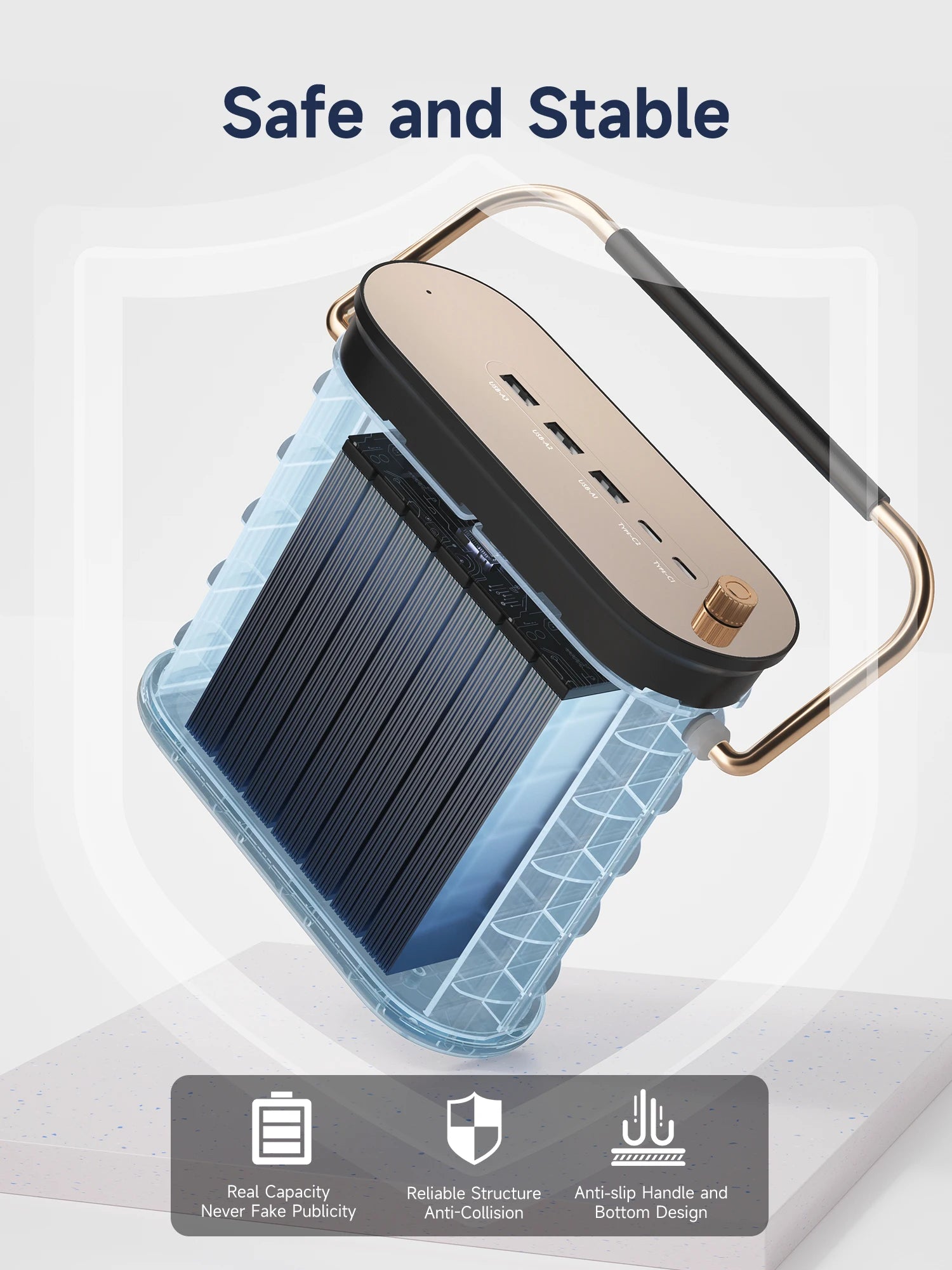 MOVESPEED 80000mAh Power Bank 100W PD Fast Charging Powerbank Portable External Battery Power Station for Camping Outdoor Laptop