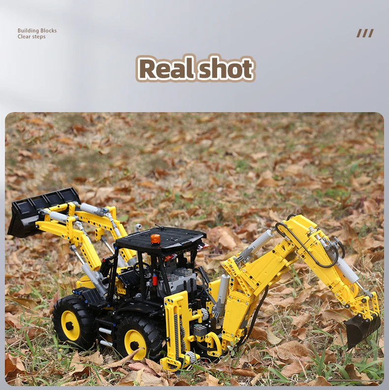 Mould King 17036 Motorized Bulldozer - detailed technical building block - Limetastore