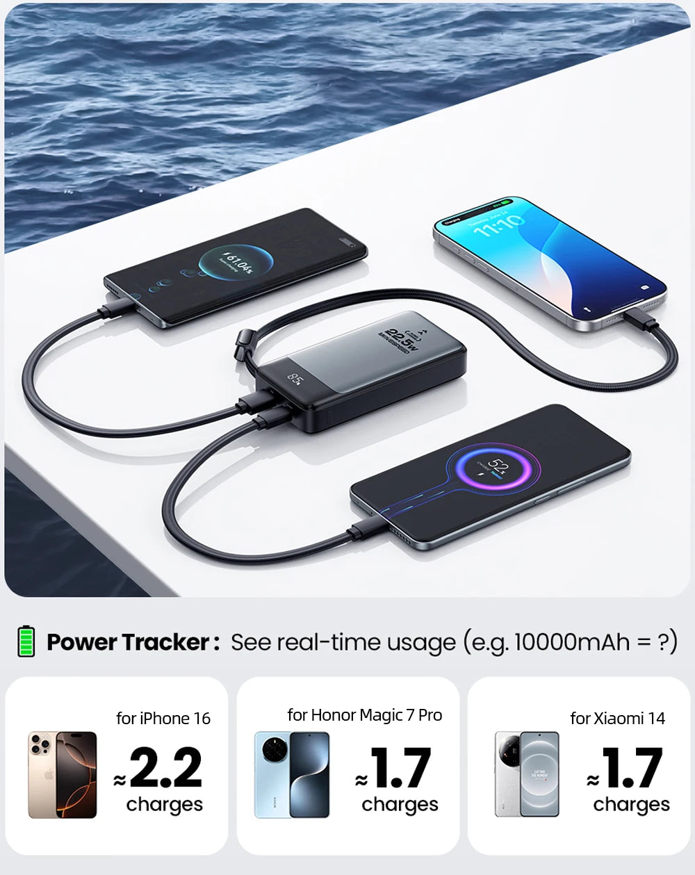 MOVESPEED MSP17 Power Bank 10000mAh 2-in-1 with Folding EU Plug